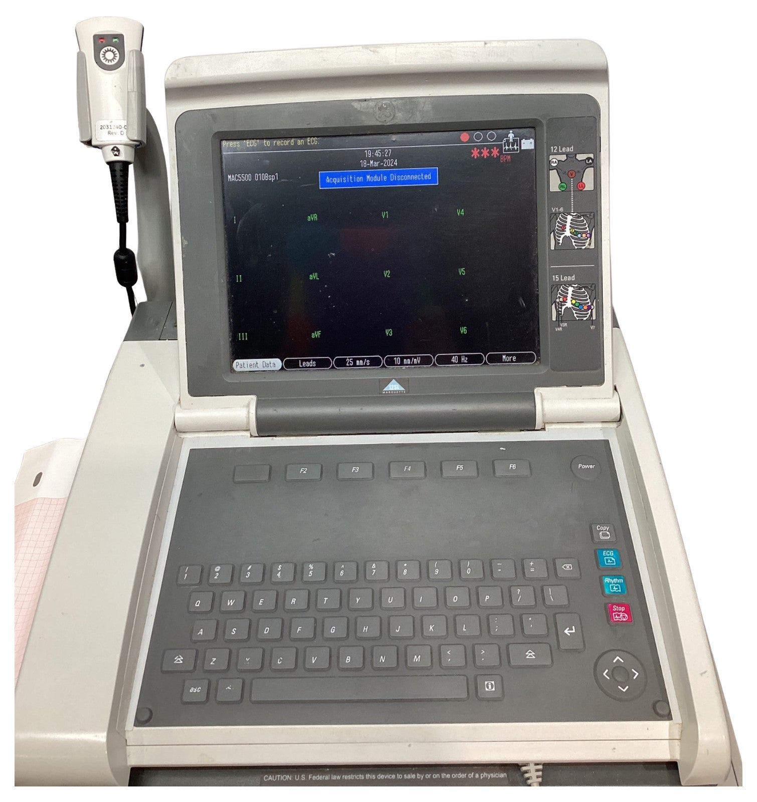 GE MAC 5500 HD RESTING EKG / ECG SYSTEM