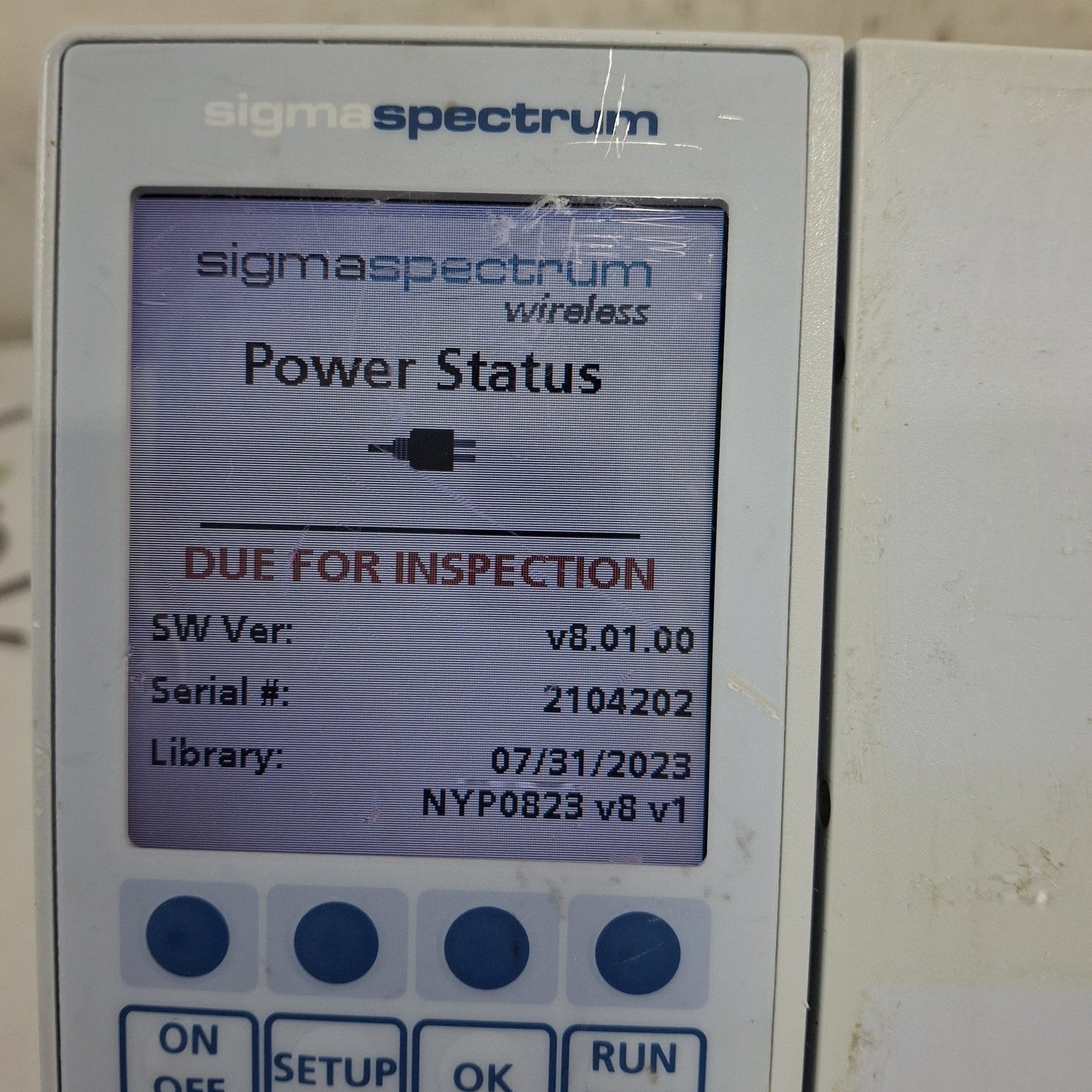 Baxter Sigma Spectrum 8.01.00 w/o Battery Infusion Pump