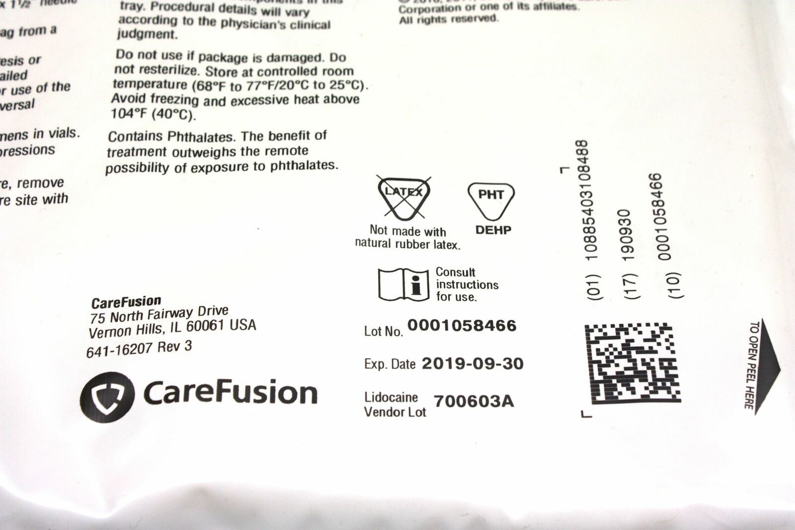 CareFusion Thora-Para 8 Fr Catheter Drainage Tray DIAGNOSTIC ULTRASOUND MACHINES FOR SALE