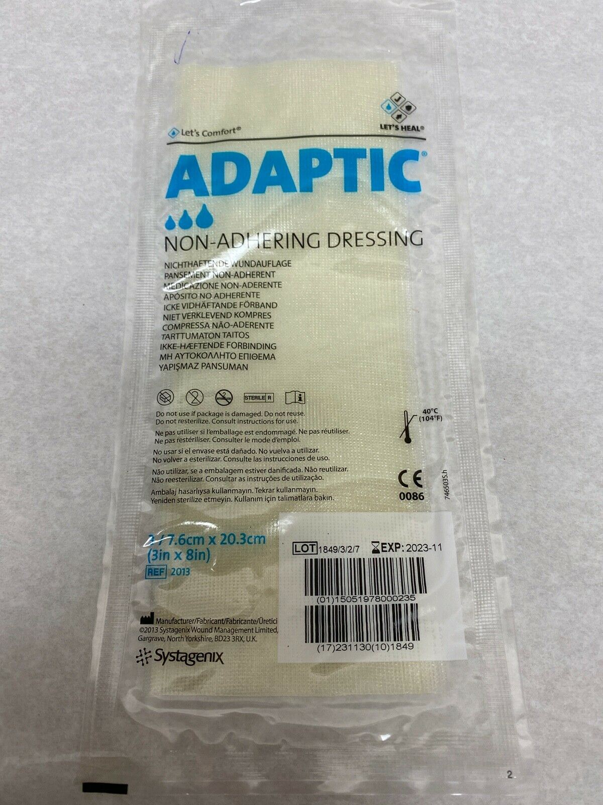 Adaptic Non-Adhering Dressing 3 / 7.6CM X 20.3CM | CEDESP-181 DIAGNOSTIC ULTRASOUND MACHINES FOR SALE