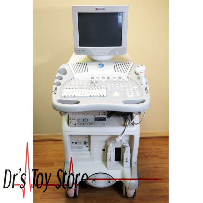 GE Vivid 3 Pro Ultrasound with 3s & 7L Transducers DIAGNOSTIC ULTRASOUND MACHINES FOR SALE