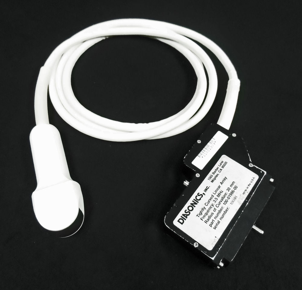 Diasonics Tightly Curved Linear Array Ultrasound Transducer Probe 100-01986-00 DIAGNOSTIC ULTRASOUND MACHINES FOR SALE