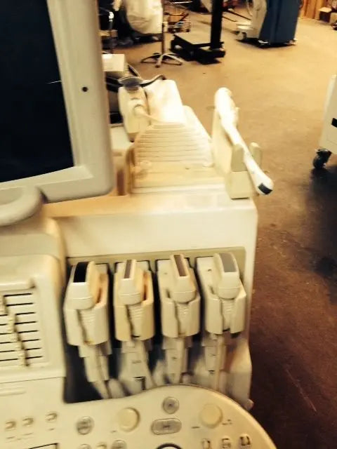 GE LOGIQ 700 EXPERT SERIES ULTRASOUND WITH 5 TRANSDUCER PROBES 548C, LA39, 546L, DIAGNOSTIC ULTRASOUND MACHINES FOR SALE