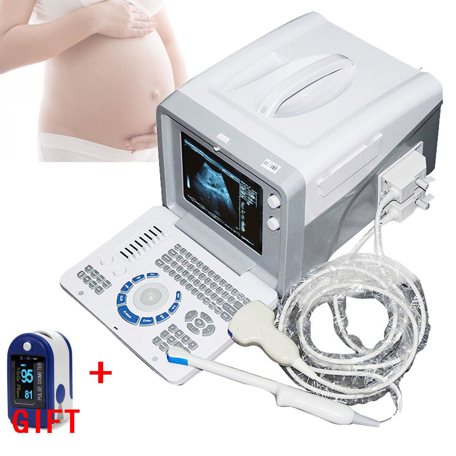 Digital Portable Ultrasound Scanner Machine + Convex & Transvaginal 2 Probes DHL 190891270993 DIAGNOSTIC ULTRASOUND MACHINES FOR SALE