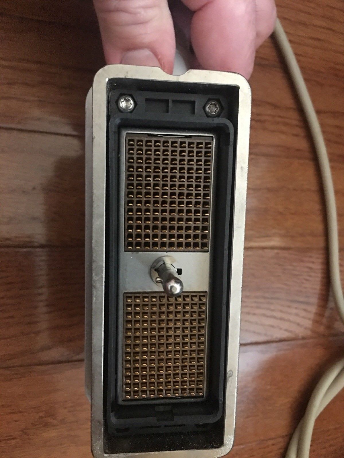 closeup of probe connector