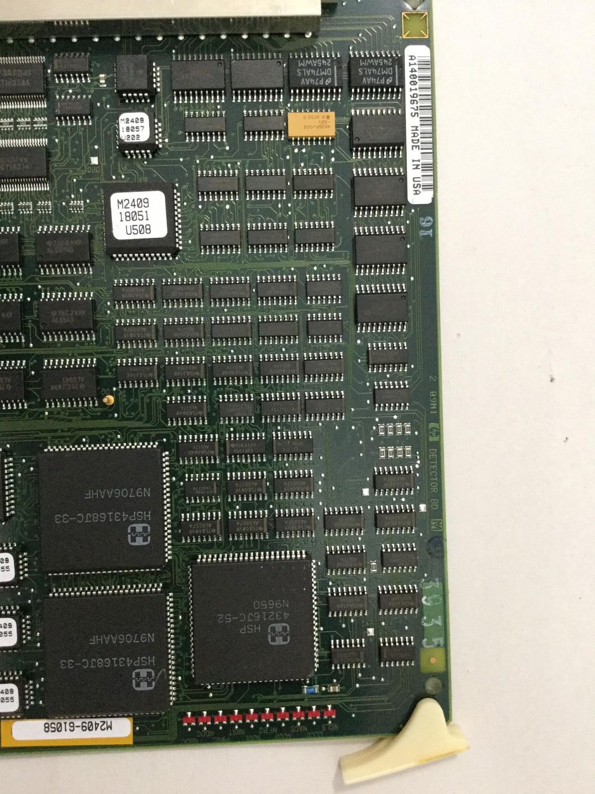 a close up of a computer chip on a table