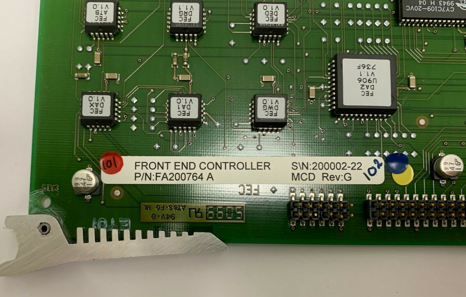 GE ULTRASOUND VIVID 3 Front End Controller Board FA200764-I/FA302009 REV H DIAGNOSTIC ULTRASOUND MACHINES FOR SALE