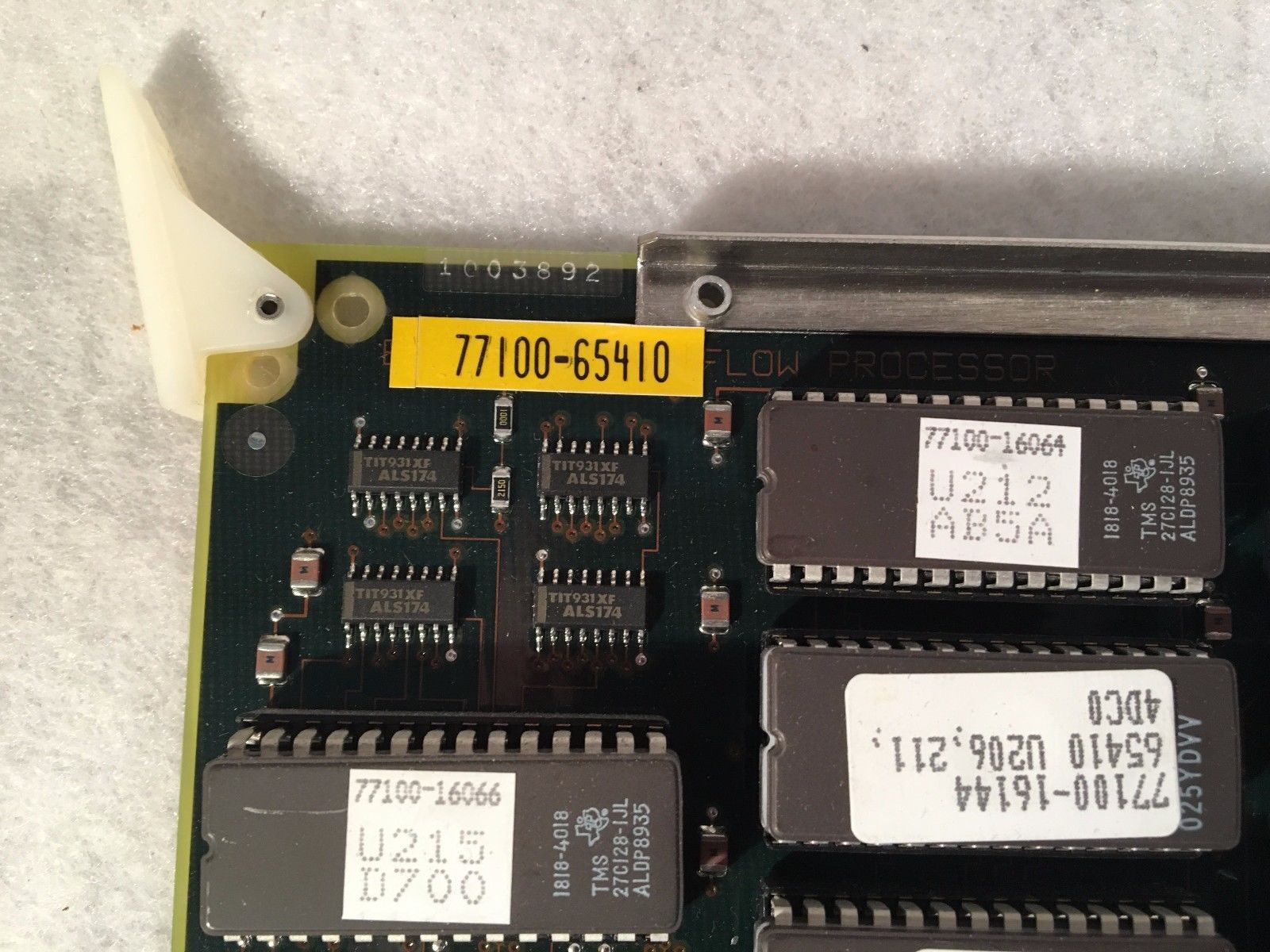 a close up of a circuit board with many electronic components