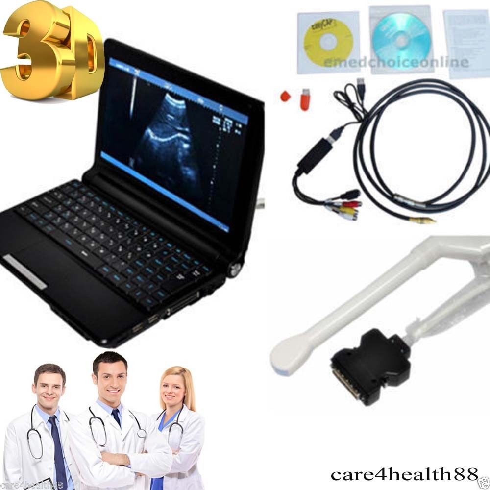 Laptop Machine Ultrasound Scanner Transvaginal probe +3D Software gynaecology US DIAGNOSTIC ULTRASOUND MACHINES FOR SALE
