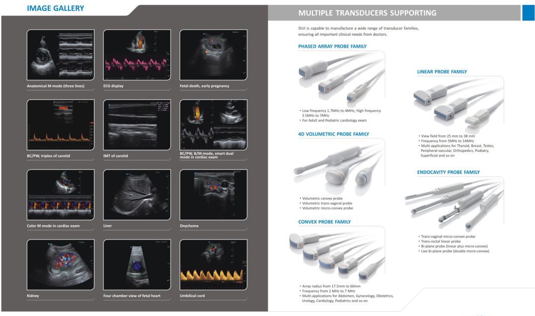 SIUI Apogee 3800 Omni Cardiac Ultrasound with two probes DIAGNOSTIC ULTRASOUND MACHINES FOR SALE