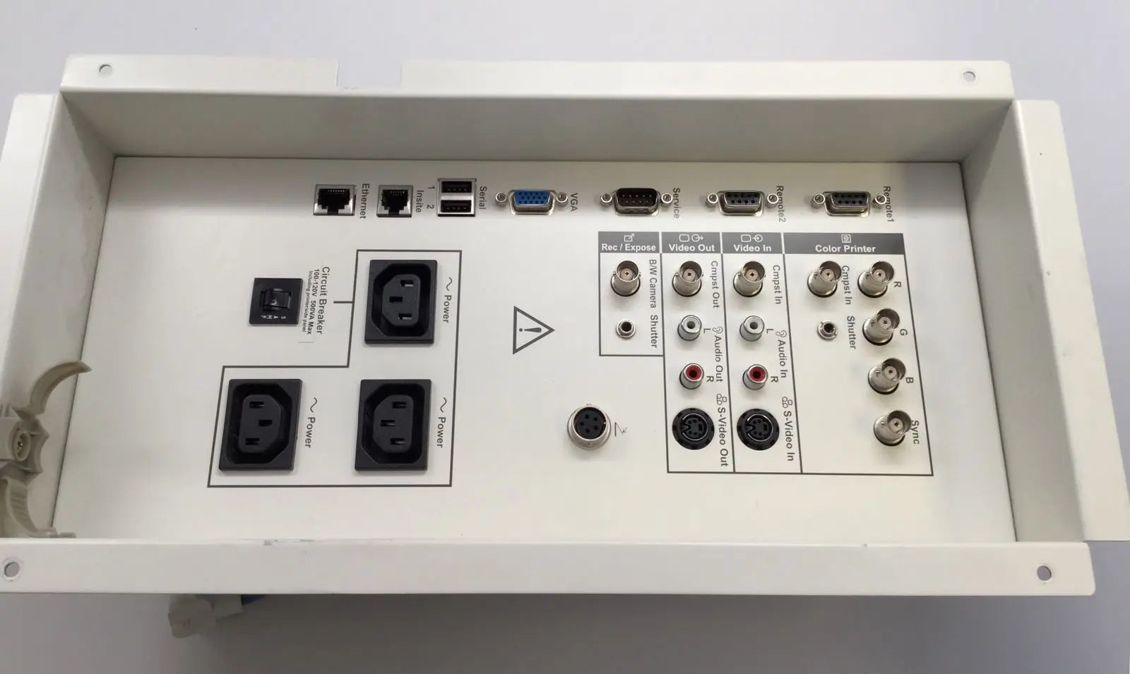 GE Logiq 5 Expert Ultrasound 2328005-3 Rear Panel Assembly DIAGNOSTIC ULTRASOUND MACHINES FOR SALE
