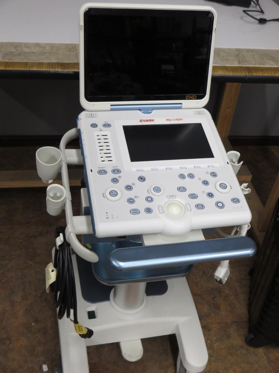 a medical device ultrasound sitting on top of a table