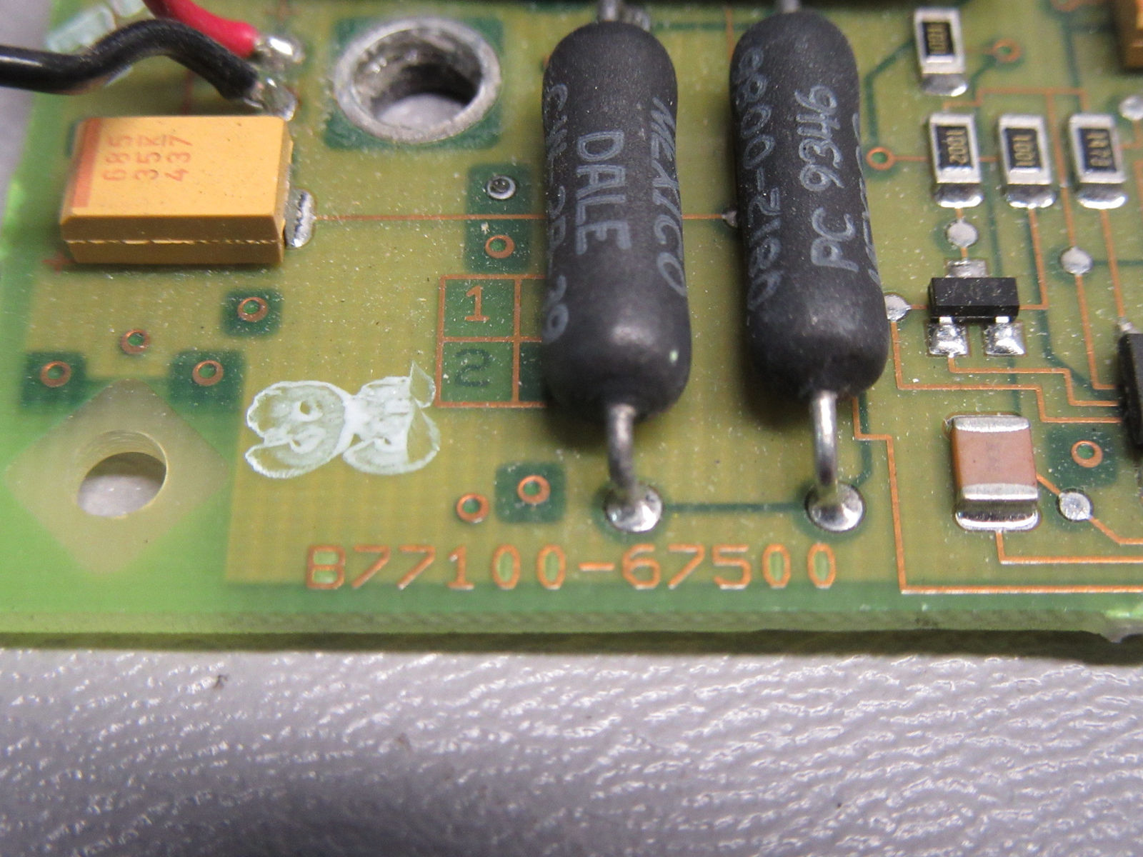 closeup of computer board