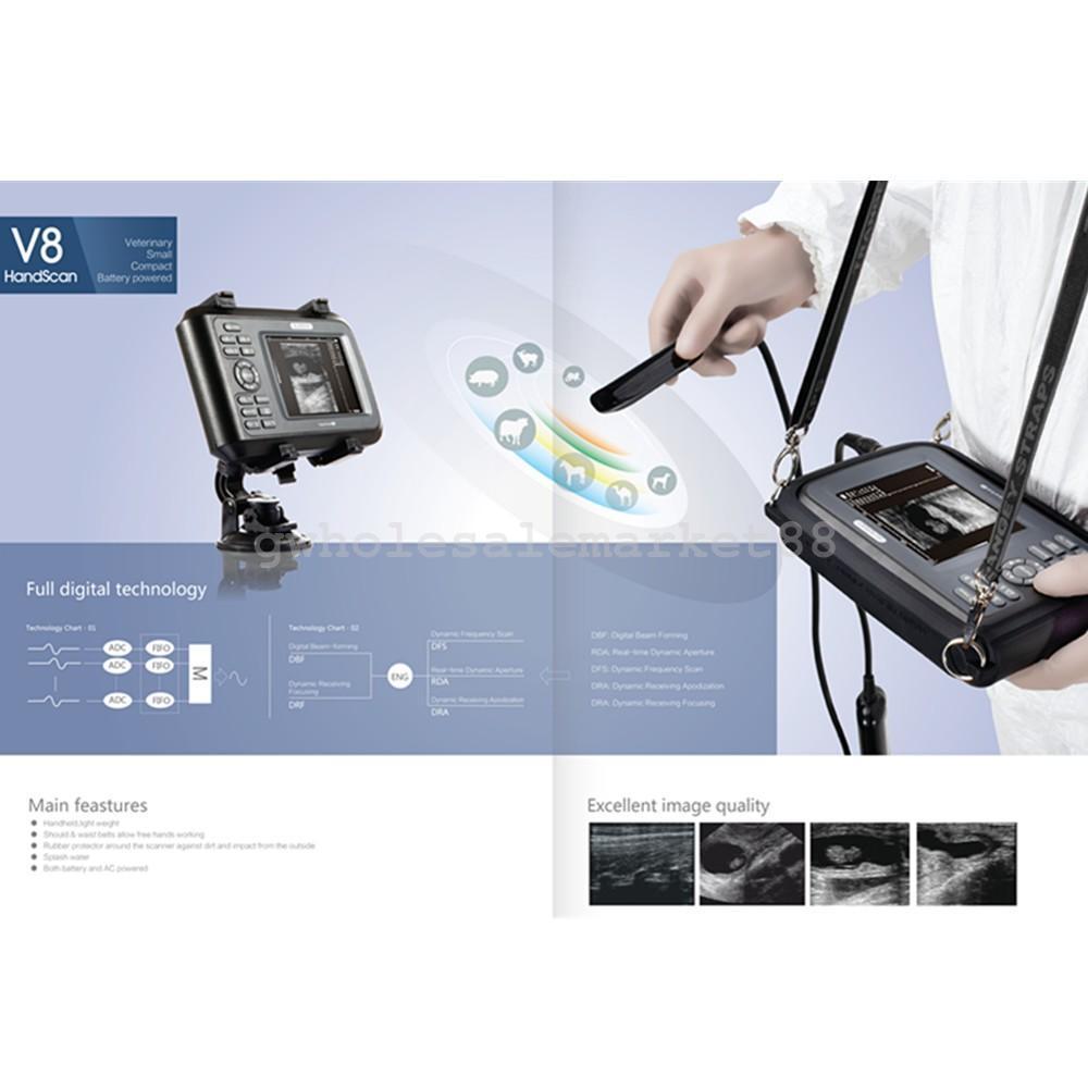 Veterinary VET pet Ultrasound Scanner Machine Animal Rectal Probe + Oximeter US 190891057464 DIAGNOSTIC ULTRASOUND MACHINES FOR SALE