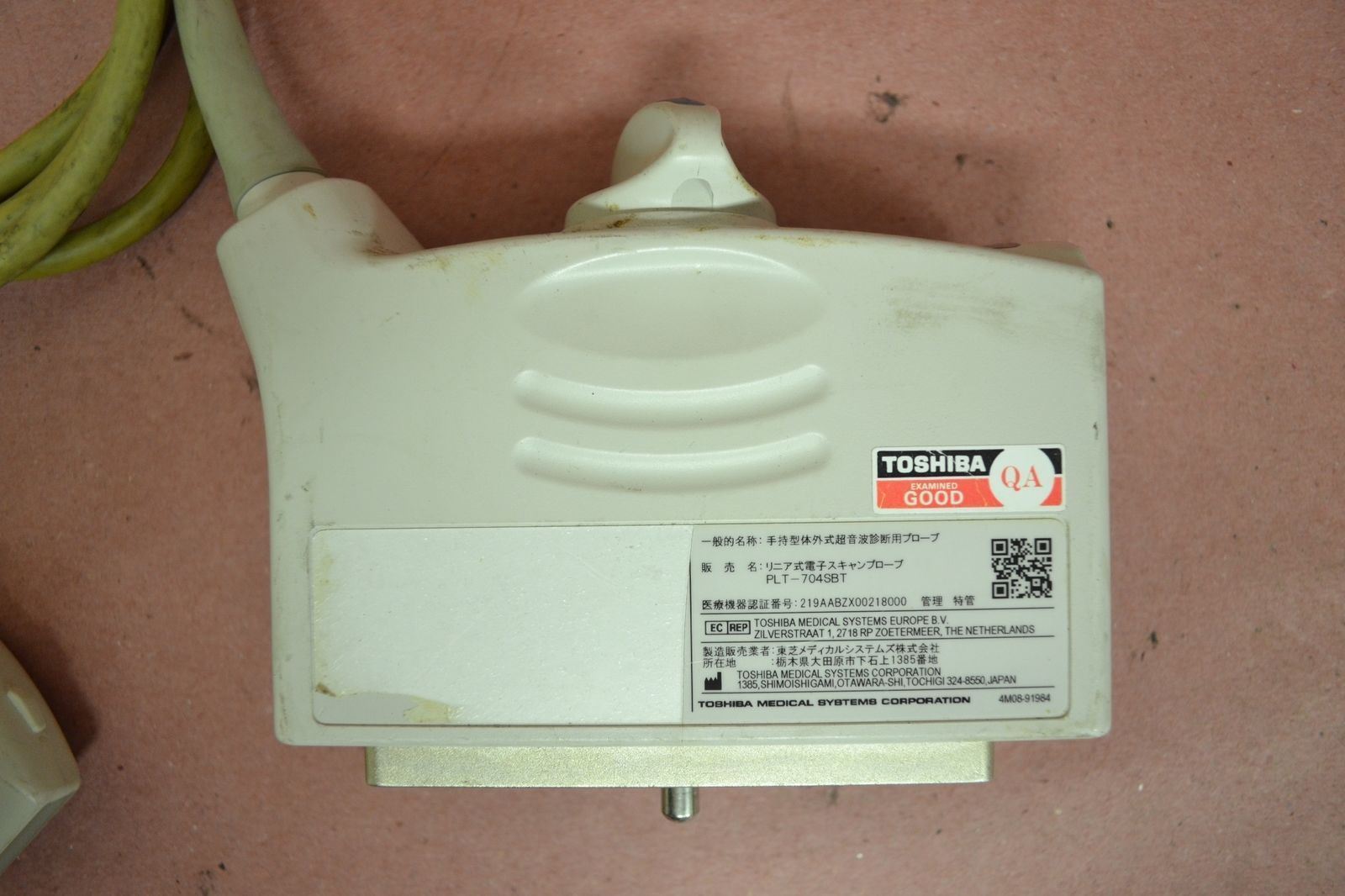 Toshiba Artida PLT-704SBT 11-4.8MHz Linear Ultrasound Transducer Probe J1628 DIAGNOSTIC ULTRASOUND MACHINES FOR SALE