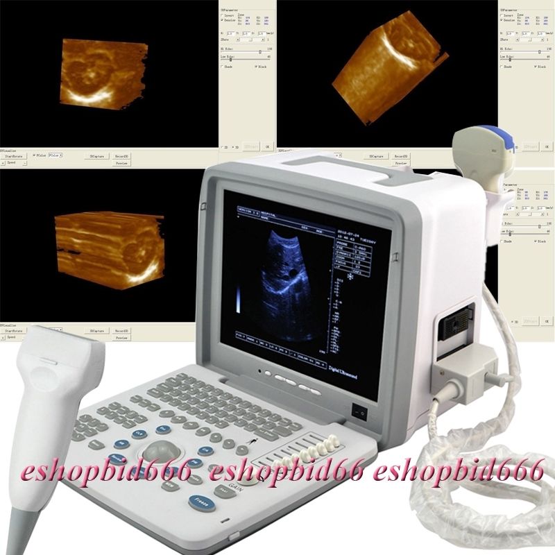 Full Digital Portable LED Ultrasound Scanner abdominal Convex + Linear Probe Set DIAGNOSTIC ULTRASOUND MACHINES FOR SALE