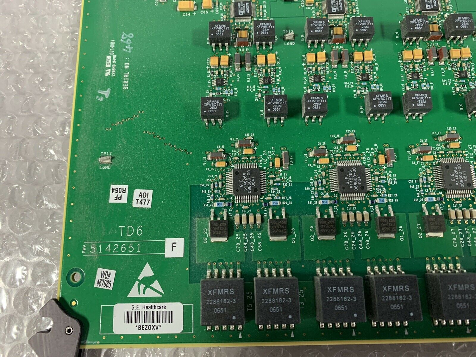GE LOGIQ 9 ULTRASOUND TD6 BOARD ASSEMBLY 5142651-F DIAGNOSTIC ULTRASOUND MACHINES FOR SALE