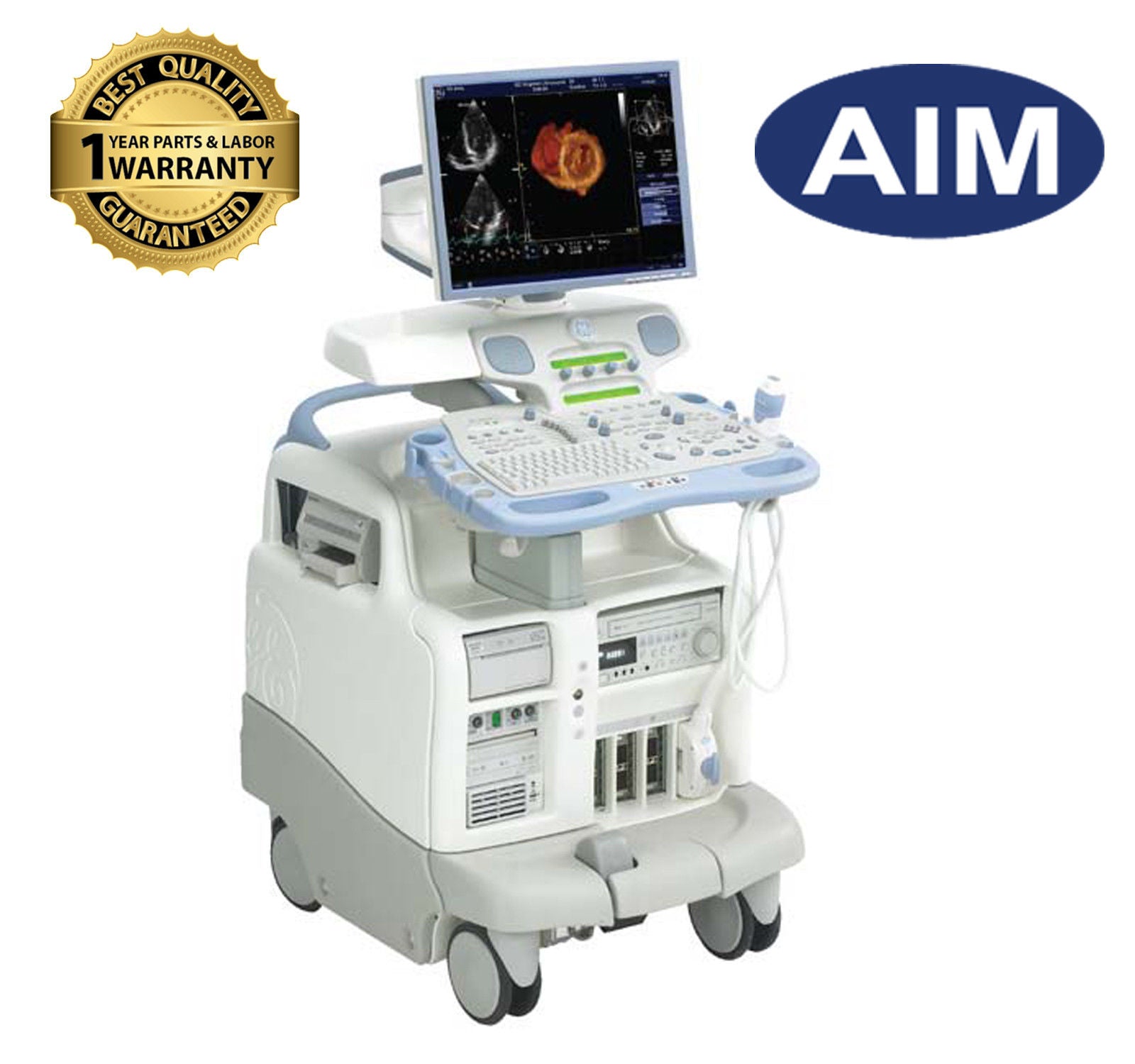 GE Vivid 7 Ultrasound Dimension w/M4S Cardiac Probe & Flat Panel |1 Yr Warranty DIAGNOSTIC ULTRASOUND MACHINES FOR SALE