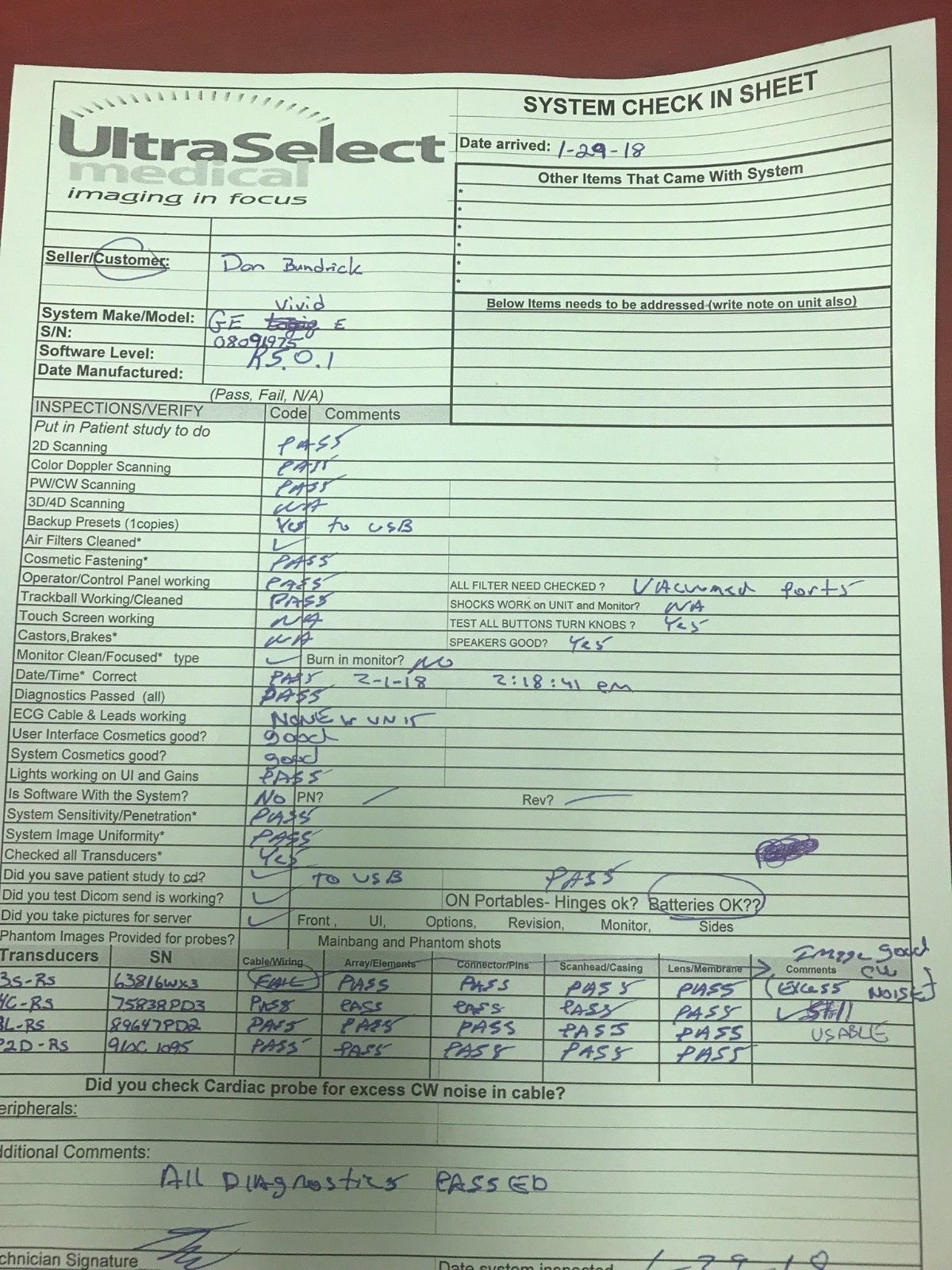 GE Vivid E Cardiac/Vascular/General Portable Ultrasound with 4 probes DIAGNOSTIC ULTRASOUND MACHINES FOR SALE