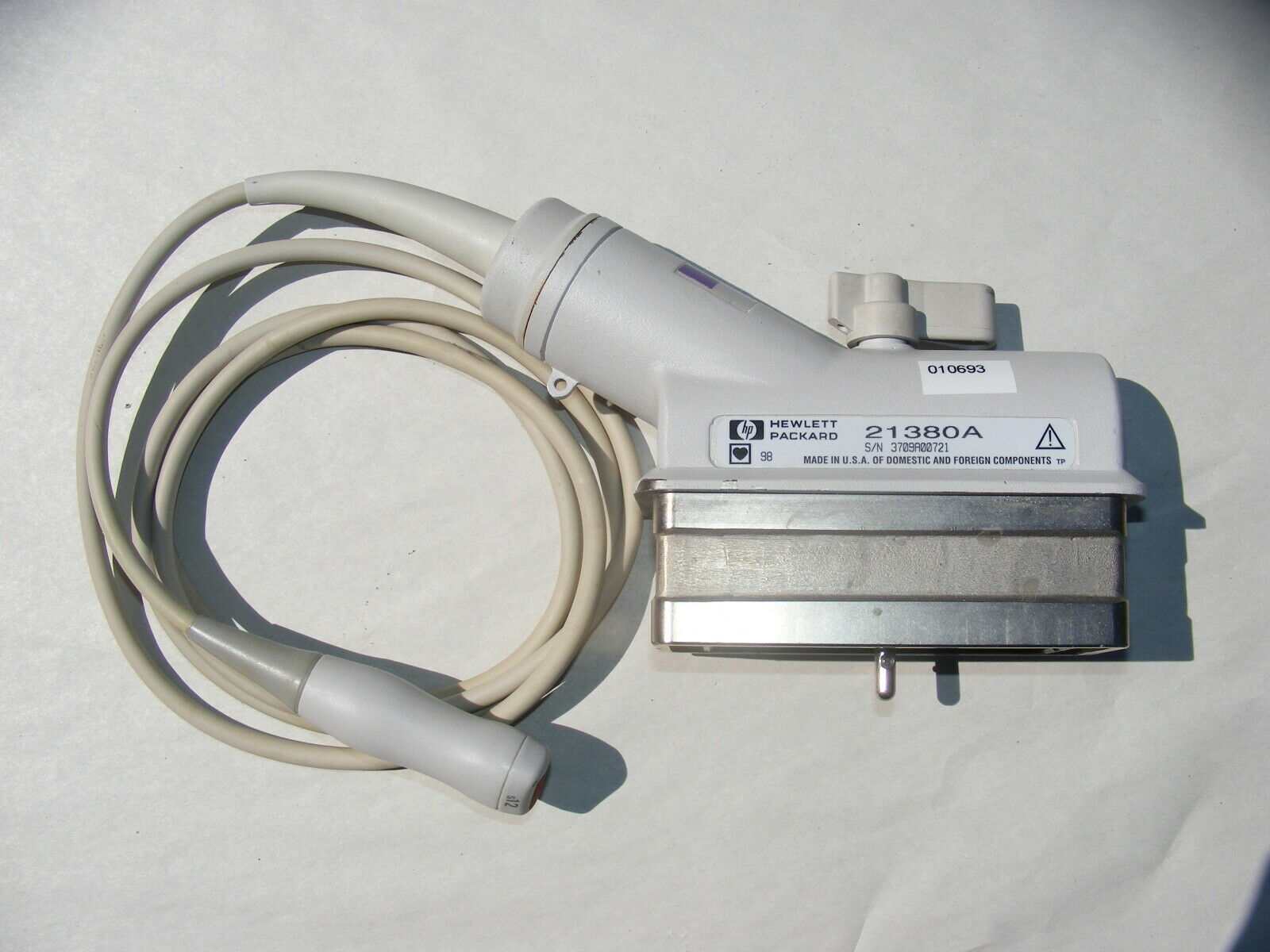 Hewlett Packard HP Ultrasound Probe S12 21380A (d) DIAGNOSTIC ULTRASOUND MACHINES FOR SALE