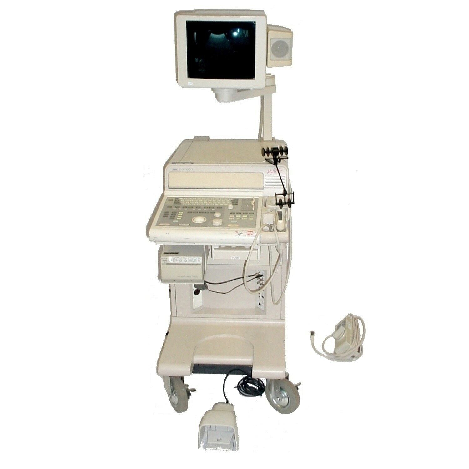 Aloka SSD-2000 2000DC Multiview Ultrasound w/ UST-979 & 995 Transducer Probes DIAGNOSTIC ULTRASOUND MACHINES FOR SALE