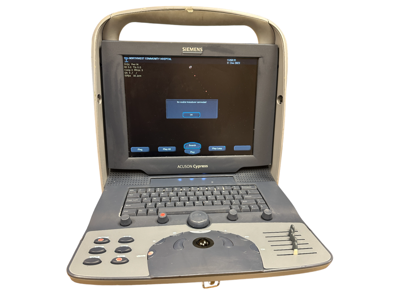 Siemens Acuson Cypress Portable Ultrasound Machine 2011 DIAGNOSTIC ULTRASOUND MACHINES FOR SALE