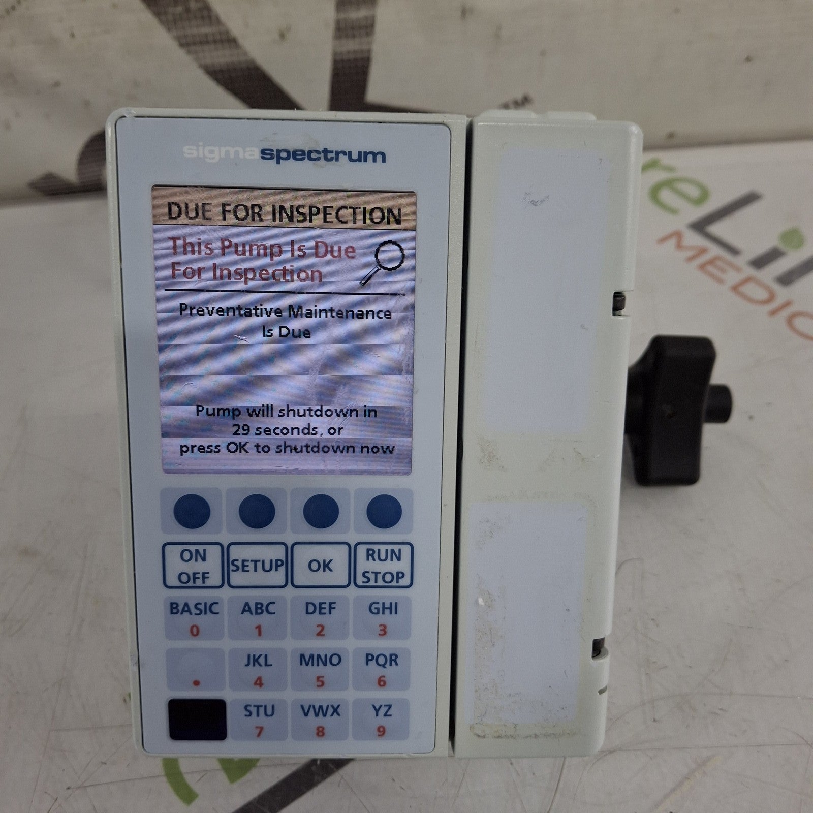 Baxter Sigma Spectrum 8.01.00 w/o Battery Infusion Pump