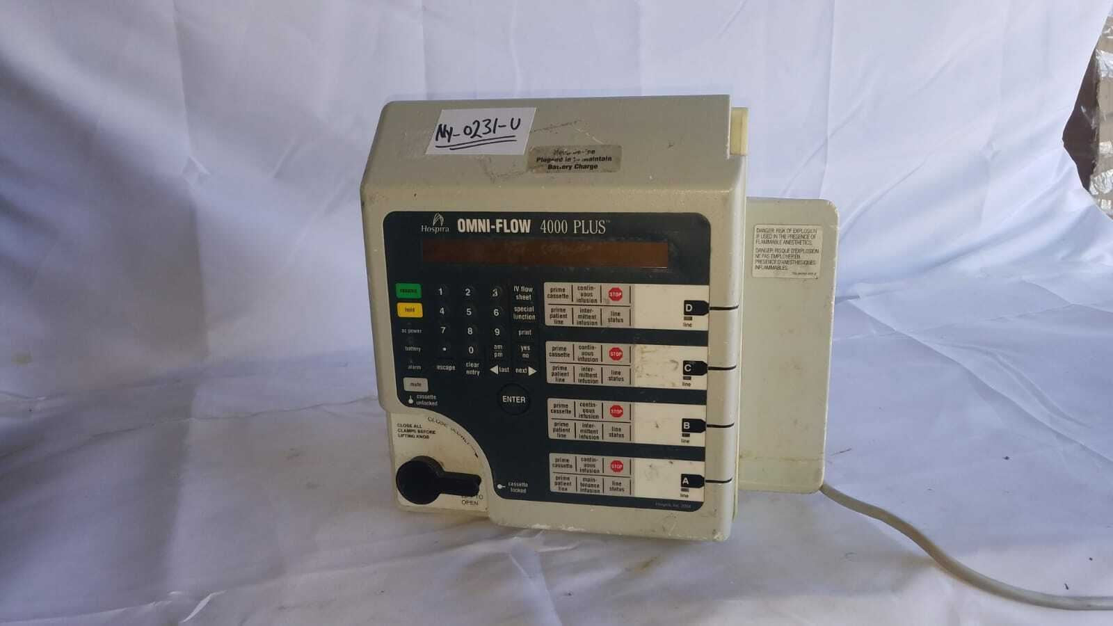 Hospira Omni-Flow 4000 Plus (NY231U) DIAGNOSTIC ULTRASOUND MACHINES FOR SALE