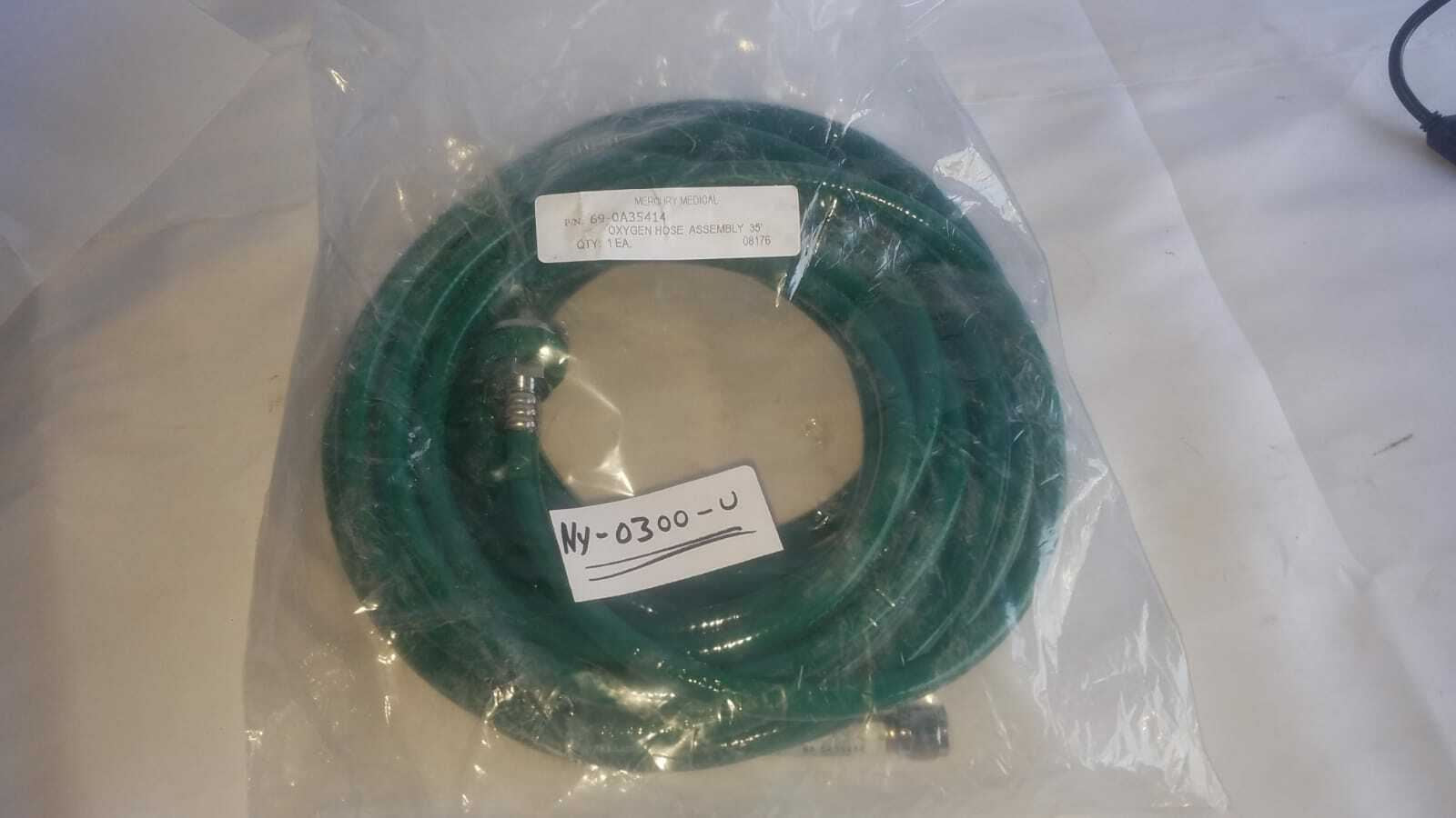 Mercury Medical P/N 69-0A35414 Oxygen Hose Assembly 35' 08176 (NY300U) DIAGNOSTIC ULTRASOUND MACHINES FOR SALE