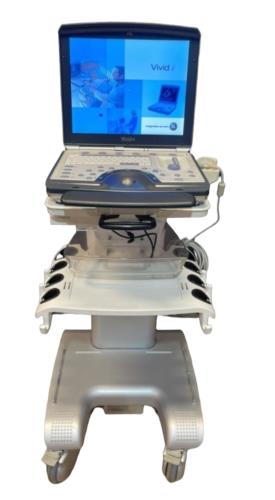 GE Vivid I Color Doppler Ultrasound Scanner Machine DOM 2012  with cart DIAGNOSTIC ULTRASOUND MACHINES FOR SALE