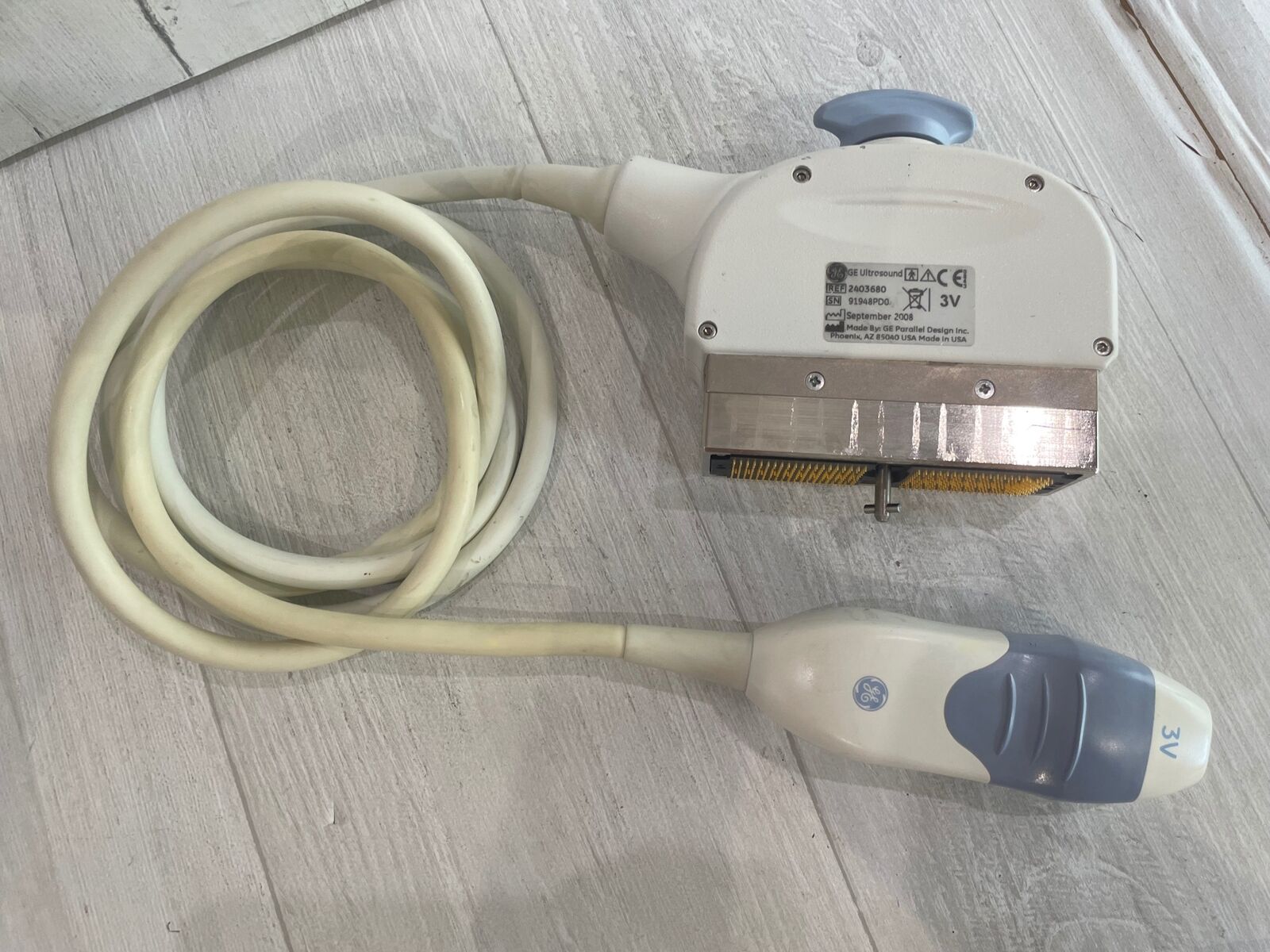 GE 3V Ultrasound Probe Transducer 2008 DIAGNOSTIC ULTRASOUND MACHINES FOR SALE