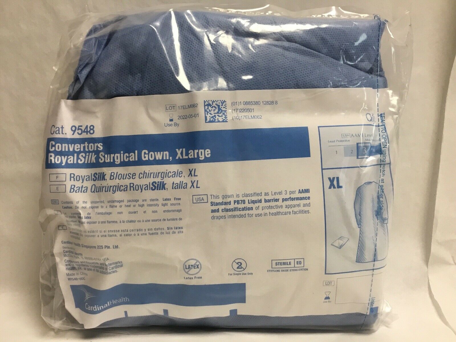 Cardinal Health Convertors Royal Silk Surgical Gown, XL, #9548 (59KMD) DIAGNOSTIC ULTRASOUND MACHINES FOR SALE