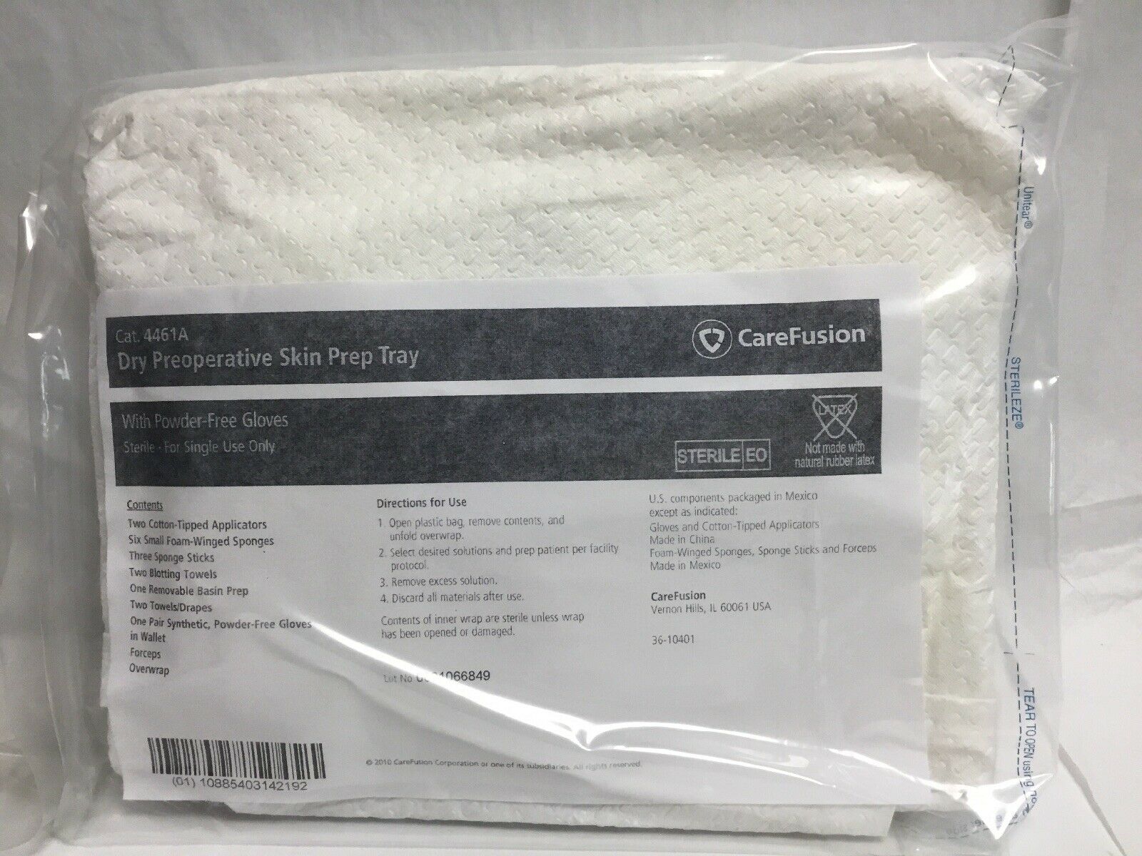 Carefusion Dry Preoperative Skin Prep Tray (64KMD) DIAGNOSTIC ULTRASOUND MACHINES FOR SALE