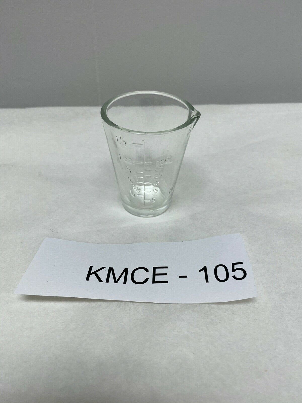 Grafco Vintage Small Measuring Cup Clear Glass 1oz | KMCE-105 DIAGNOSTIC ULTRASOUND MACHINES FOR SALE