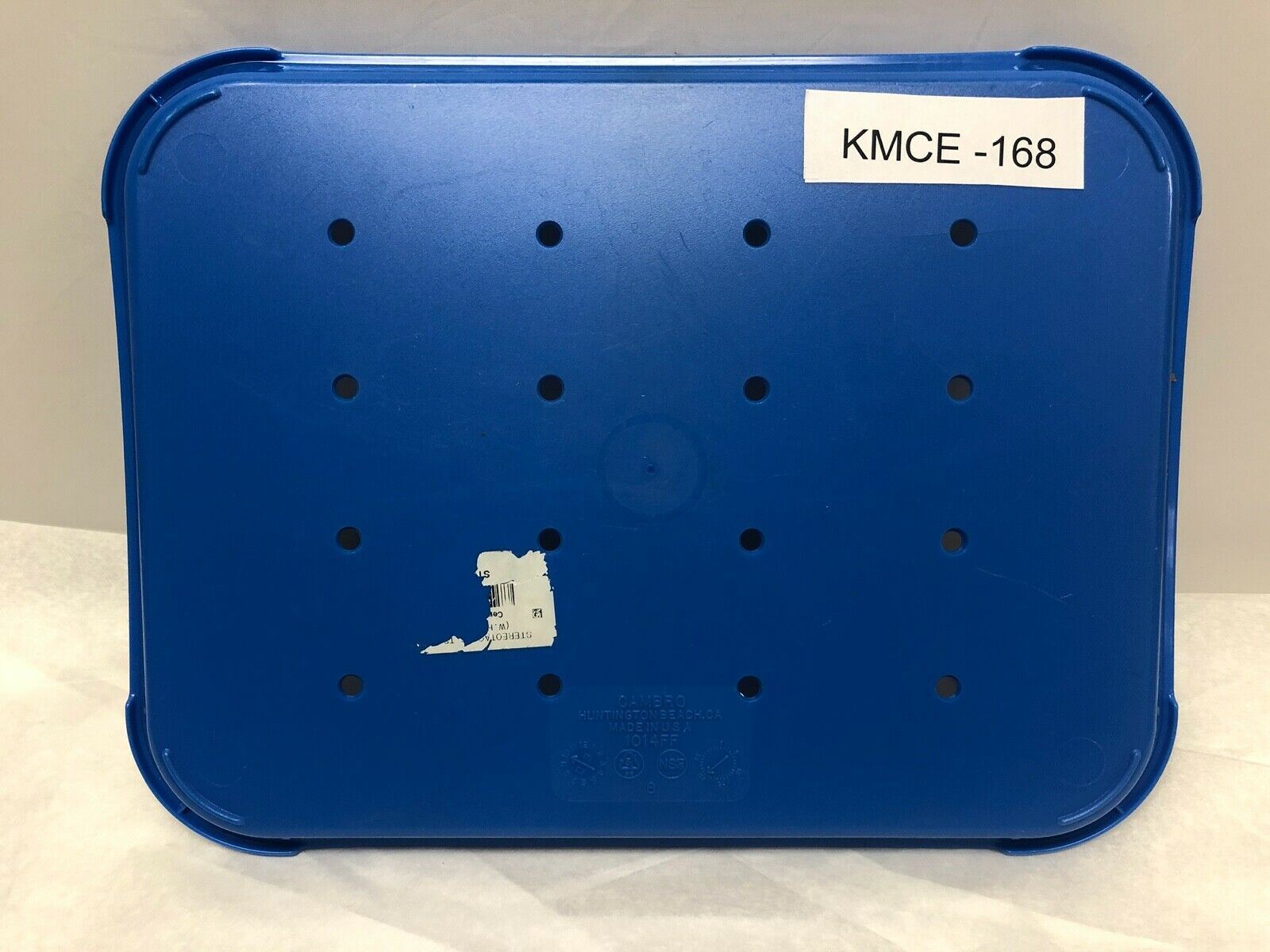 Blue Plastic Surgical 12" Tray with Holes | KMCE-168 DIAGNOSTIC ULTRASOUND MACHINES FOR SALE