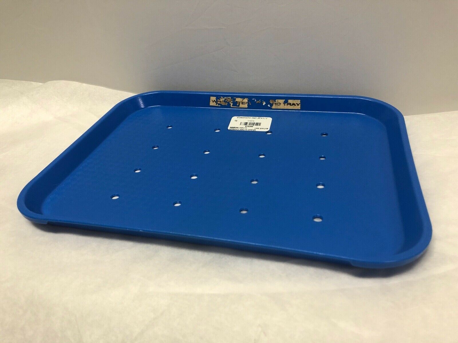 Blue Plastic Surgical 12" Tray with Holes | KMCE-168 DIAGNOSTIC ULTRASOUND MACHINES FOR SALE