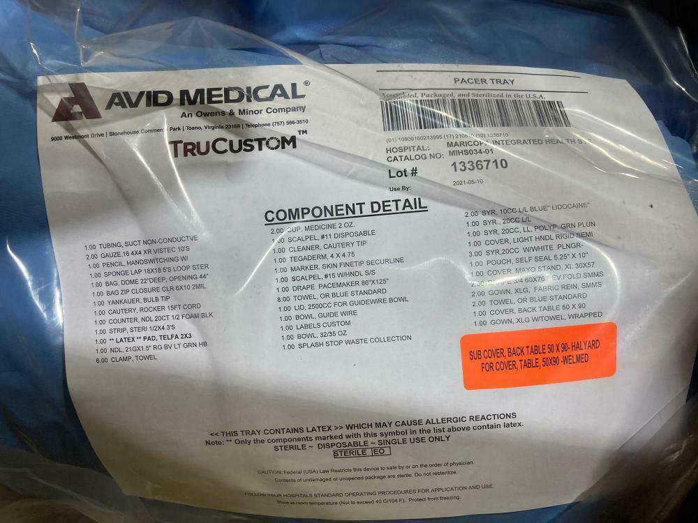 AVID MEDICAL, PACER TRAY MIHS034-01_0005 DIAGNOSTIC ULTRASOUND MACHINES FOR SALE