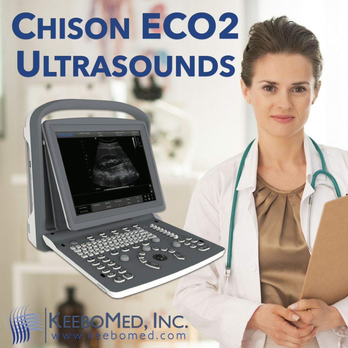 Chison ECO2 Portable Ultrasound Machine with Battery, One Probe, and LED Screen DIAGNOSTIC ULTRASOUND MACHINES FOR SALE