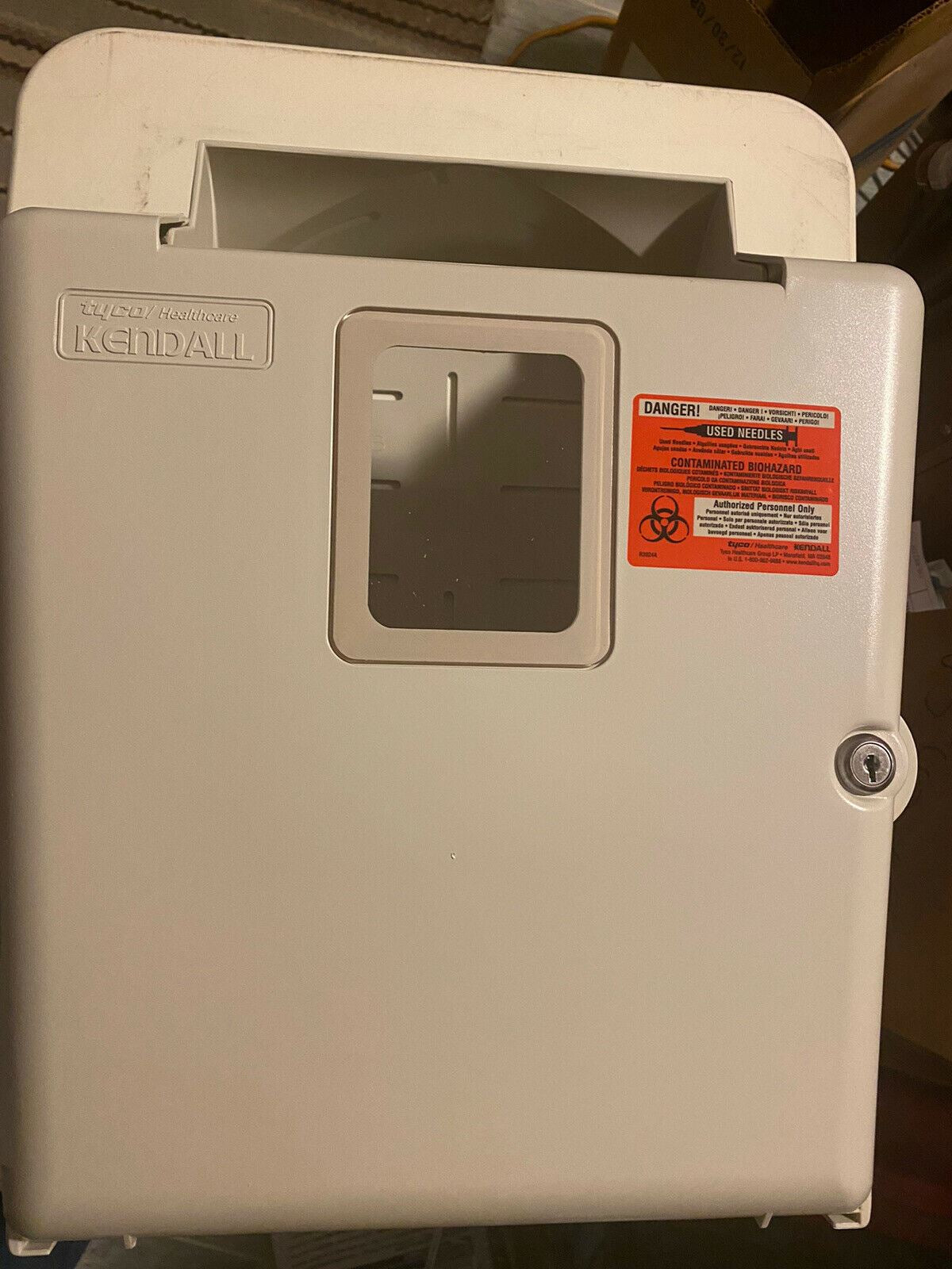 Tyco Kendall Sharps Collector Cabinet, Needle Disposal Biohazard Waste 85301H DIAGNOSTIC ULTRASOUND MACHINES FOR SALE