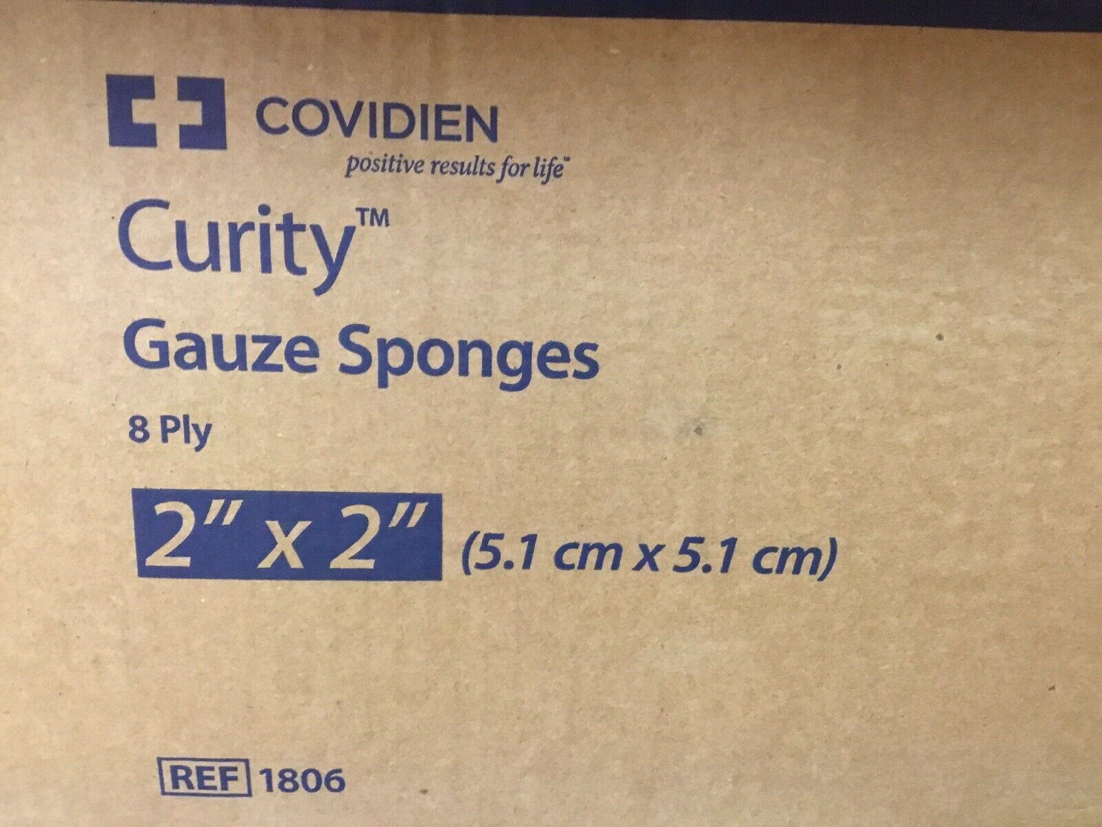 COVIDIEN CURITY Gauze Sponges Pads 8-Ply 2"x2" 1806 (188KMD) DIAGNOSTIC ULTRASOUND MACHINES FOR SALE