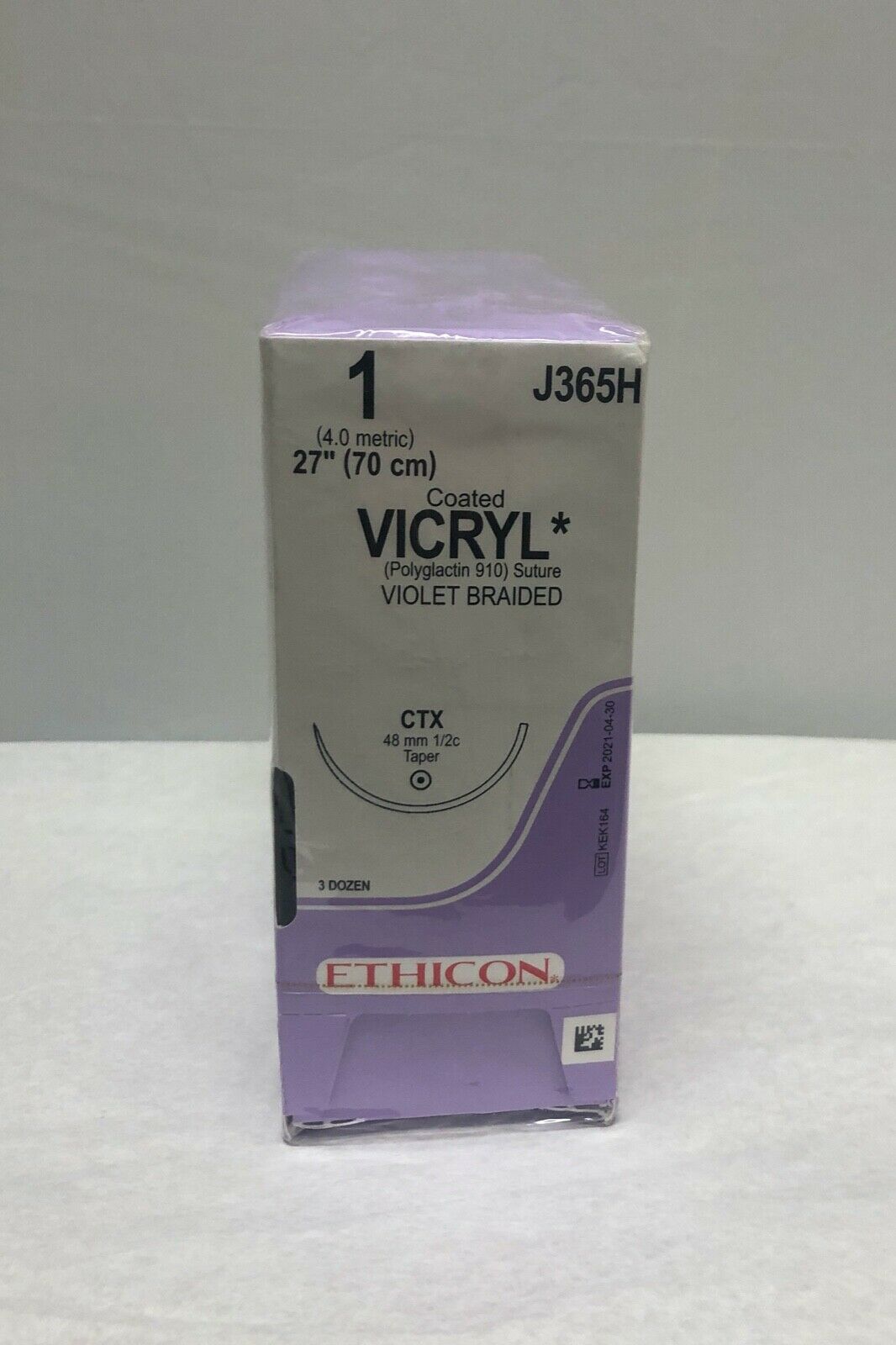 Ethicon Coated Vicryl Suture Size 1 48mm 1/2c, 3 Dozen Box | CEDESP-119 DIAGNOSTIC ULTRASOUND MACHINES FOR SALE