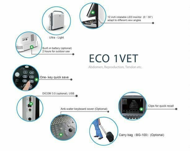 Chison ECO1 Portable Ultrasound & with Linear Array Probe, battery Bag, Warranty DIAGNOSTIC ULTRASOUND MACHINES FOR SALE