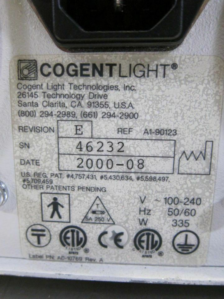 Cogent Light Technologies 270 A1-90123 SolarTec Light Source (DMS5) DIAGNOSTIC ULTRASOUND MACHINES FOR SALE