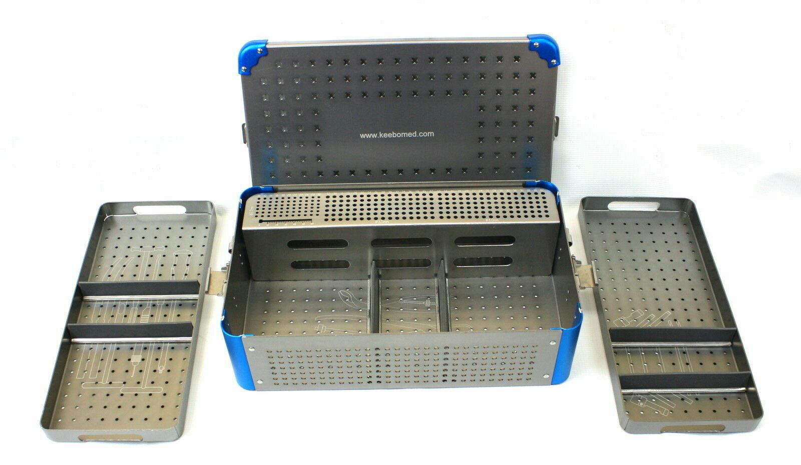 Orthopedic Instrument Empty Case, trays & rack 2.7-3.5-4.0 mm screws - KeeboMed DIAGNOSTIC ULTRASOUND MACHINES FOR SALE