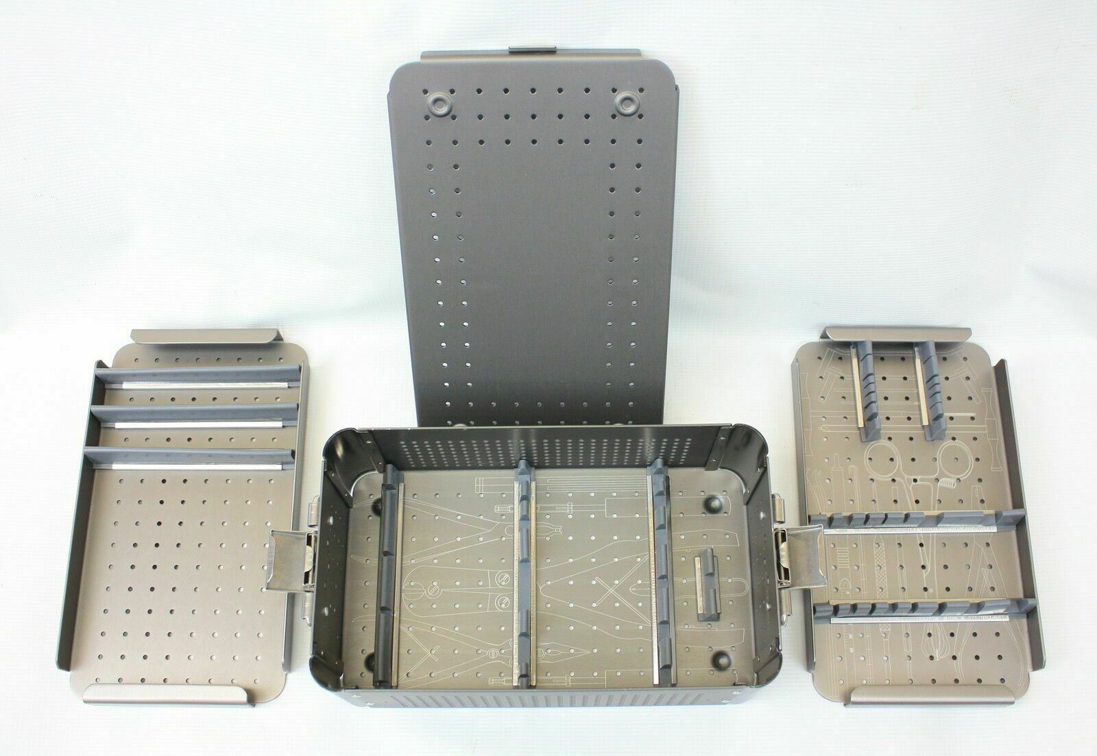 Orthopedic Instrument Empty Case, Stainless Steel, Includes (2) Trays - KeeboMed DIAGNOSTIC ULTRASOUND MACHINES FOR SALE