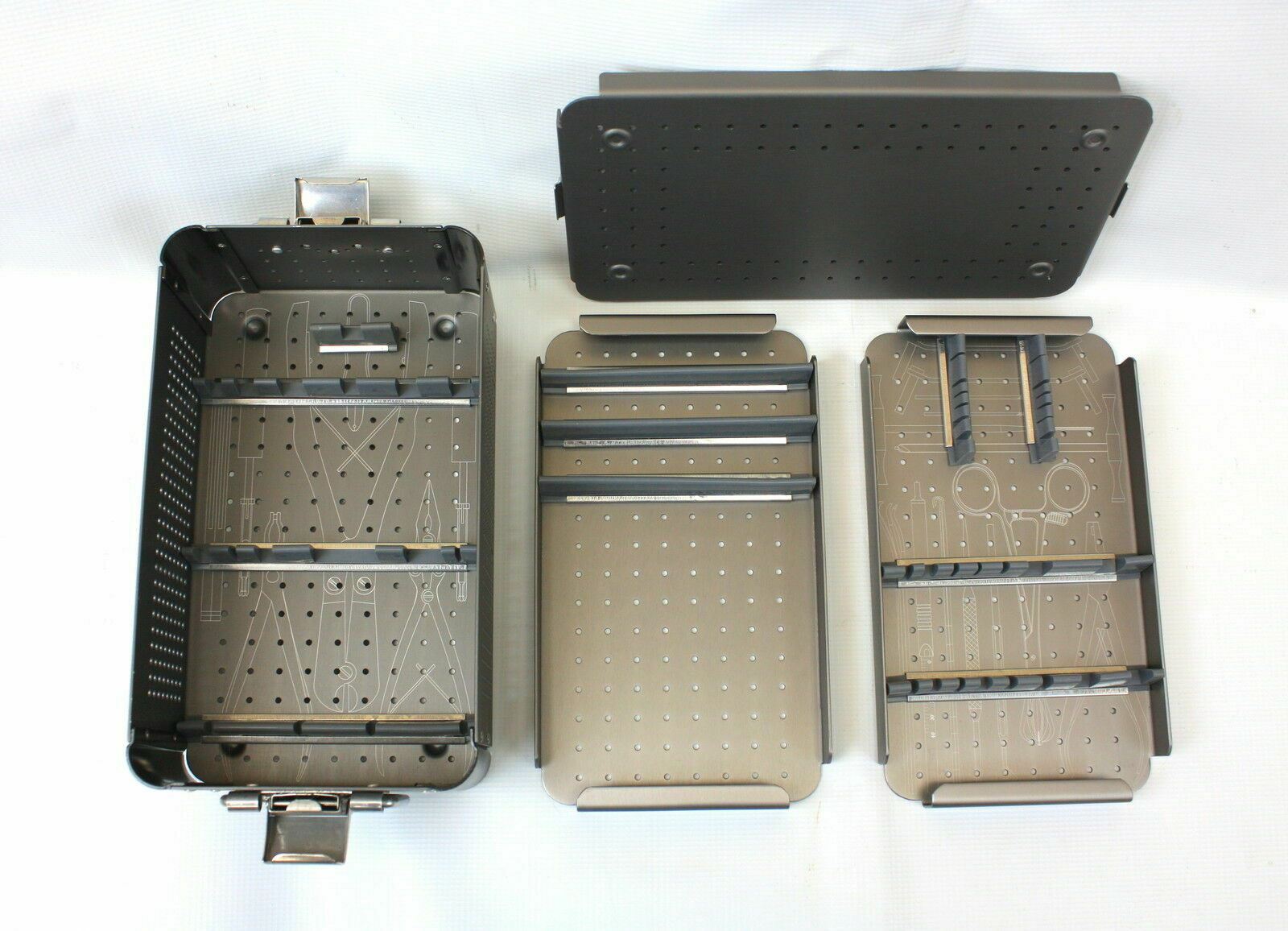 Orthopedic Instrument Empty Case, Stainless Steel, Includes (2) Trays - KeeboMed DIAGNOSTIC ULTRASOUND MACHINES FOR SALE