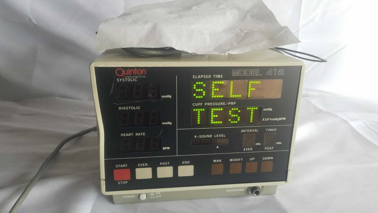 Quinton Vital Signs Monitor w/ Analog + Computer Cables Model 412 (NY206U) DIAGNOSTIC ULTRASOUND MACHINES FOR SALE