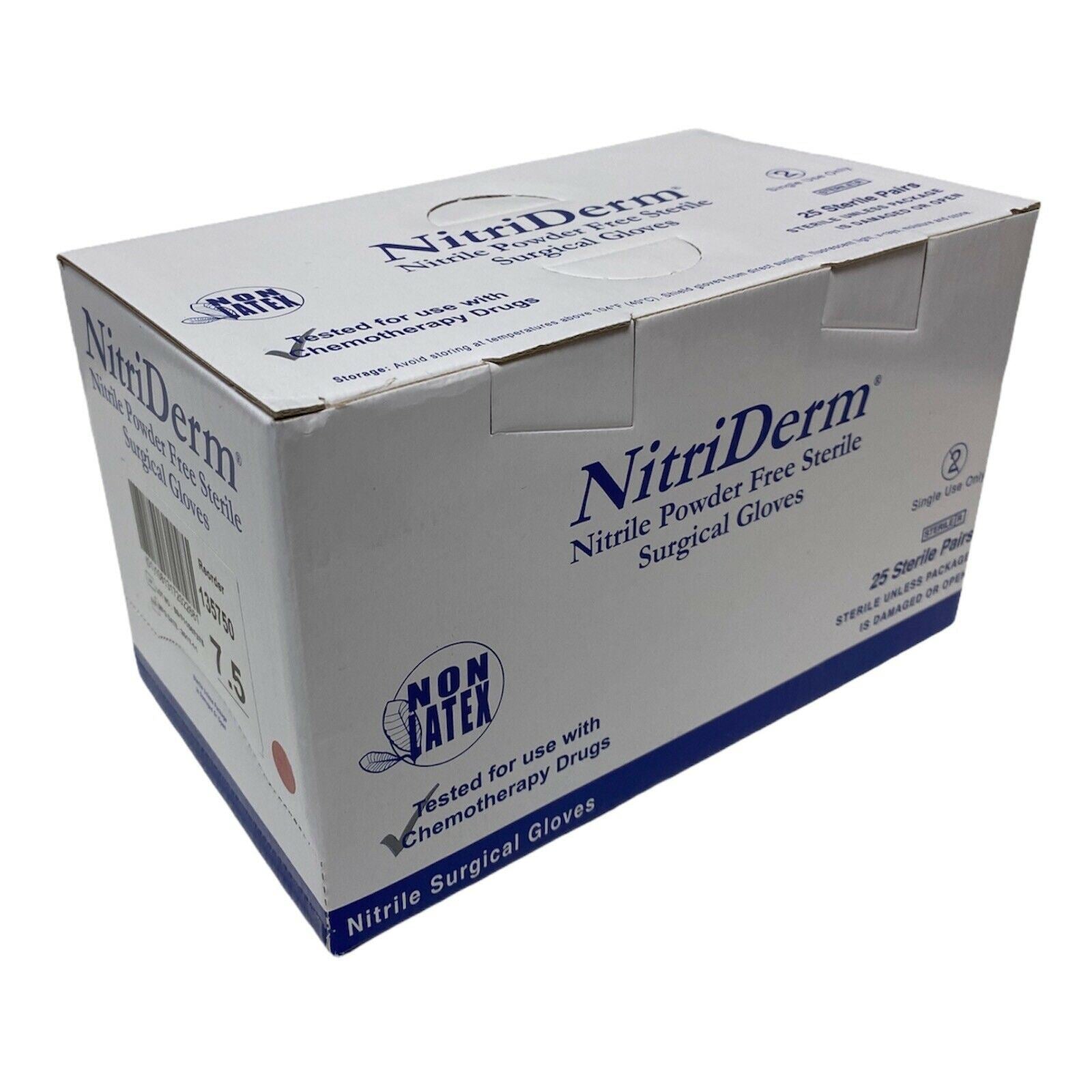 Innovative Healthcare NitriDerm 135750 Gloves Size 7.5 (25 Pairs/Box) | CEA-12 DIAGNOSTIC ULTRASOUND MACHINES FOR SALE