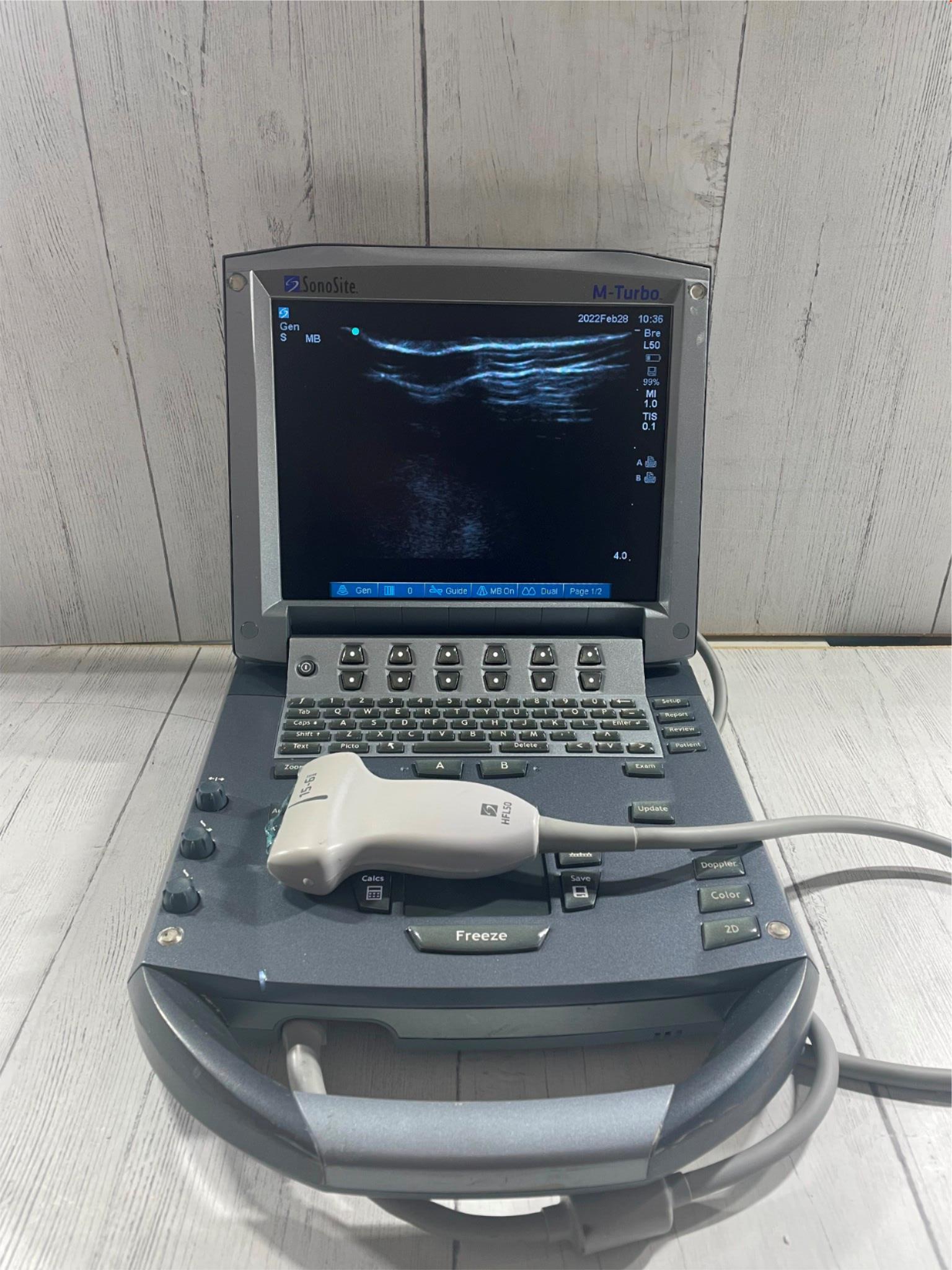 Sonosite HFL50x Ultrasound Probe REF:P07693-10 SN:03XJCY For Sonosite M-Turbo DIAGNOSTIC ULTRASOUND MACHINES FOR SALE