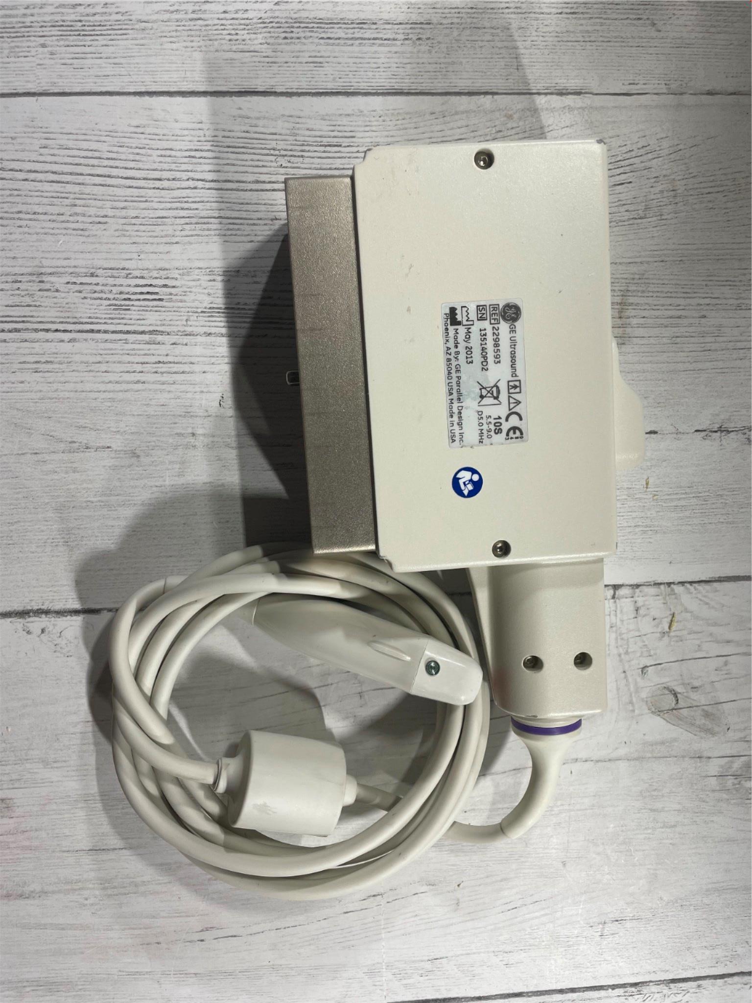 GE Healthcare 10s Ultrasound Probe REF:2298593 SN:135140PD2 DIAGNOSTIC ULTRASOUND MACHINES FOR SALE